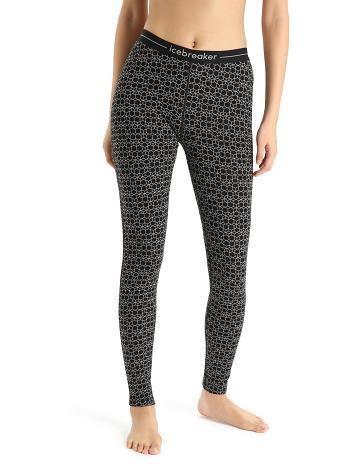 Dámské Jeden kus a sady Icebreaker Merino 250 Vertex Leggings Alpine Geo Černé Bílé | CZ 1155TCEV